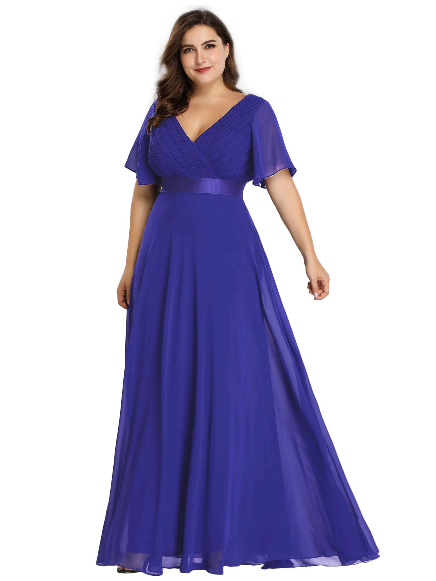 amazon royal blue bridesmaid dresses Amazon.com: XIUMAO V Neck Royal Blue Bridesmaid Dress with Slit 2025 Short Sleeves V Neck Pleated Chiffon Formal Dress 4 Royal Blue : Clothing, Shoes & Jewelry
