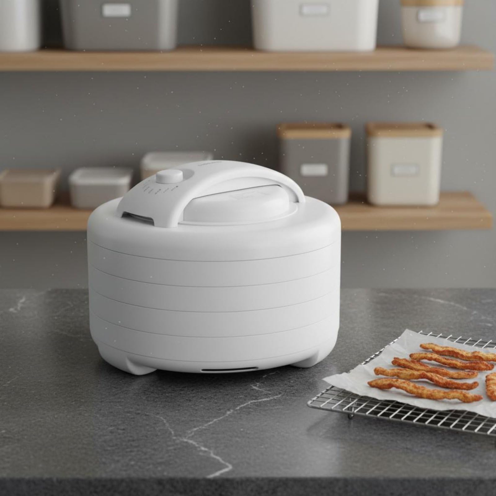 Gralara Disidratatore Industriale Disidratatore Alimenti Essiccatore Frutta Essiccatore Verdure Essiccatore a Vassoi Sovrapponibili 5 Livelli Plastica 500W 220V per Preparazioni Casalinghe Snack
