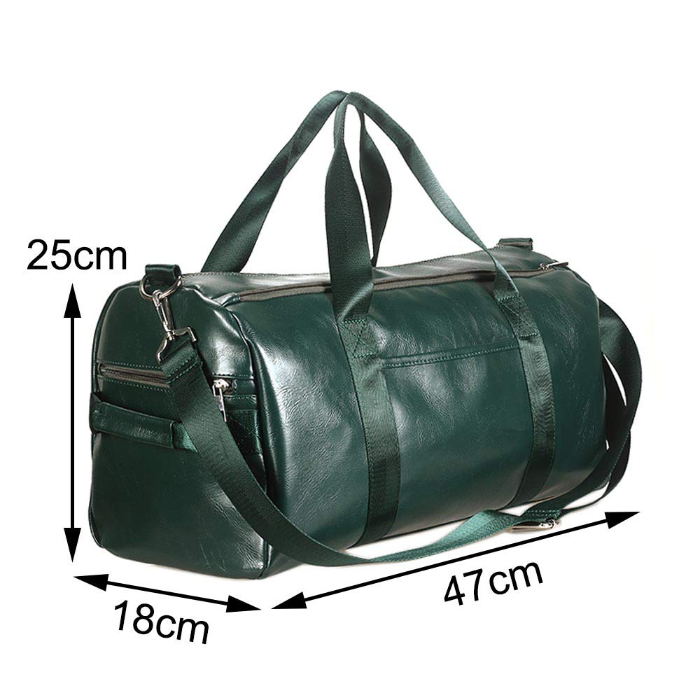 Bolsa de deporte con compartimento para zapatos, compartimento húmedo, bolsa de viaje de piel sintética, grande, impermeable, bolsa de fitness, fin de semana, para deporte, fitness, viajes,