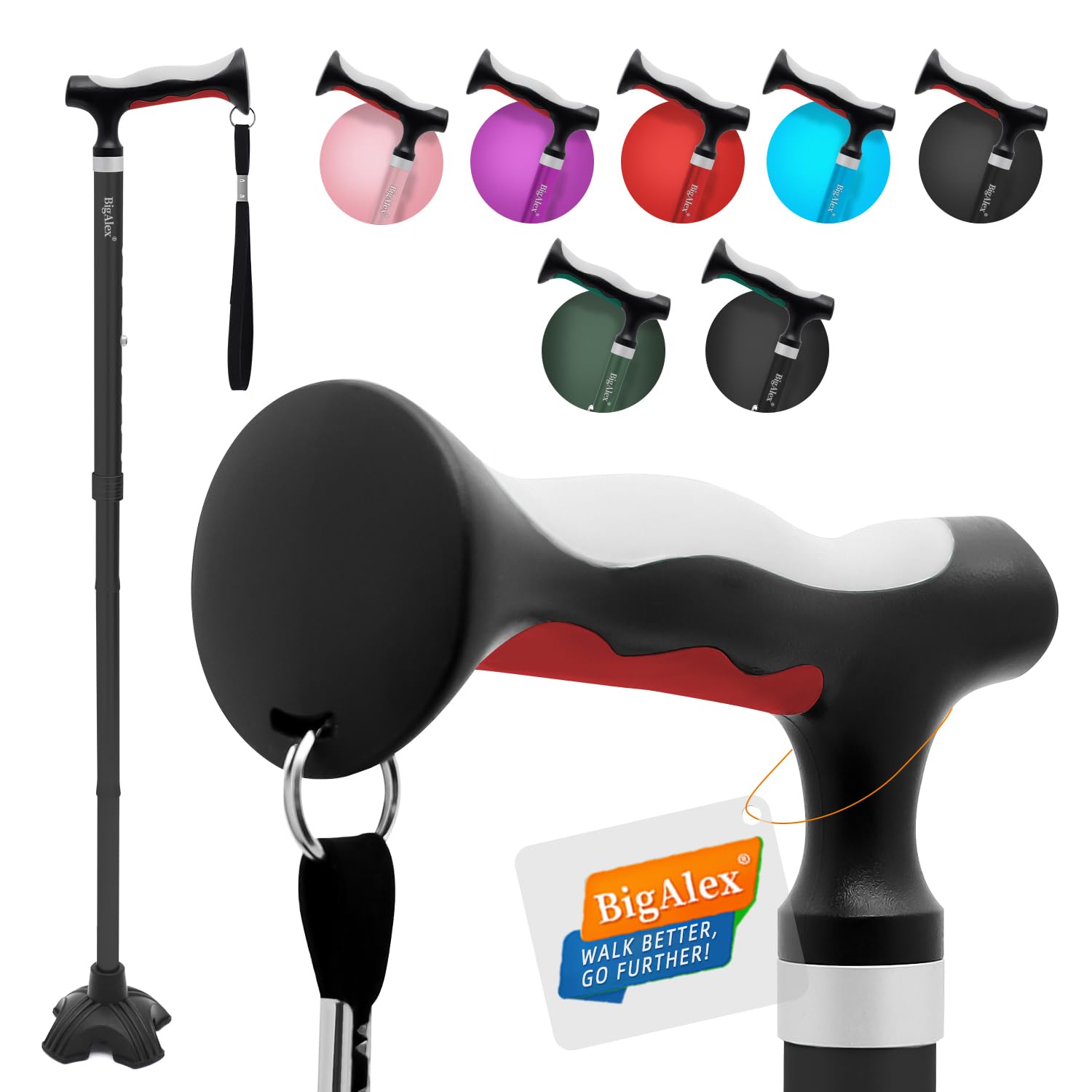 BigAlex Collapsible Walking Cane