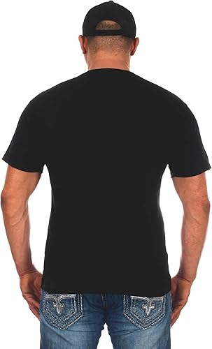 Miniatura 2 de Camiseta Dodge Charger para hombre con la bandera americana, camisa negra de cuello redondo