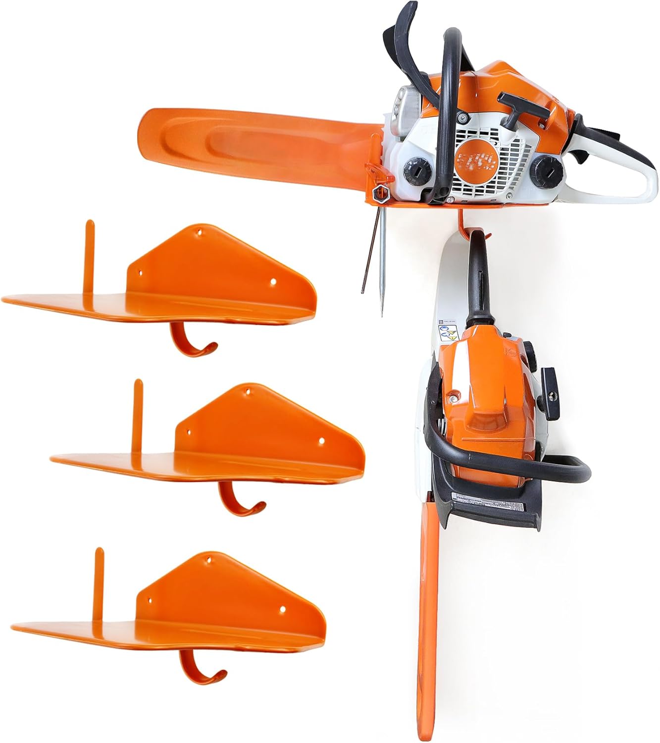 Chainsaw Holder, Chainsaw Wall Mount, Heavy Duty Chainsaw Mount Garage Storage Holder, 2 Pack Chainsaw Accessories Garage Organization Rack