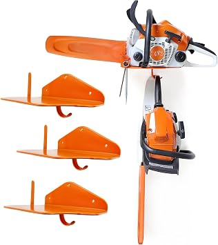 Chainsaw Hanger, 3 Pack Chainsaw Holder Wall Mount, Chainsaw Storage Rack | Chainsaw Rack, Chain Saw Holder Wall Mount, Chainsaw Storage Holder, Chainsaw Accessories Garage Organization Rack