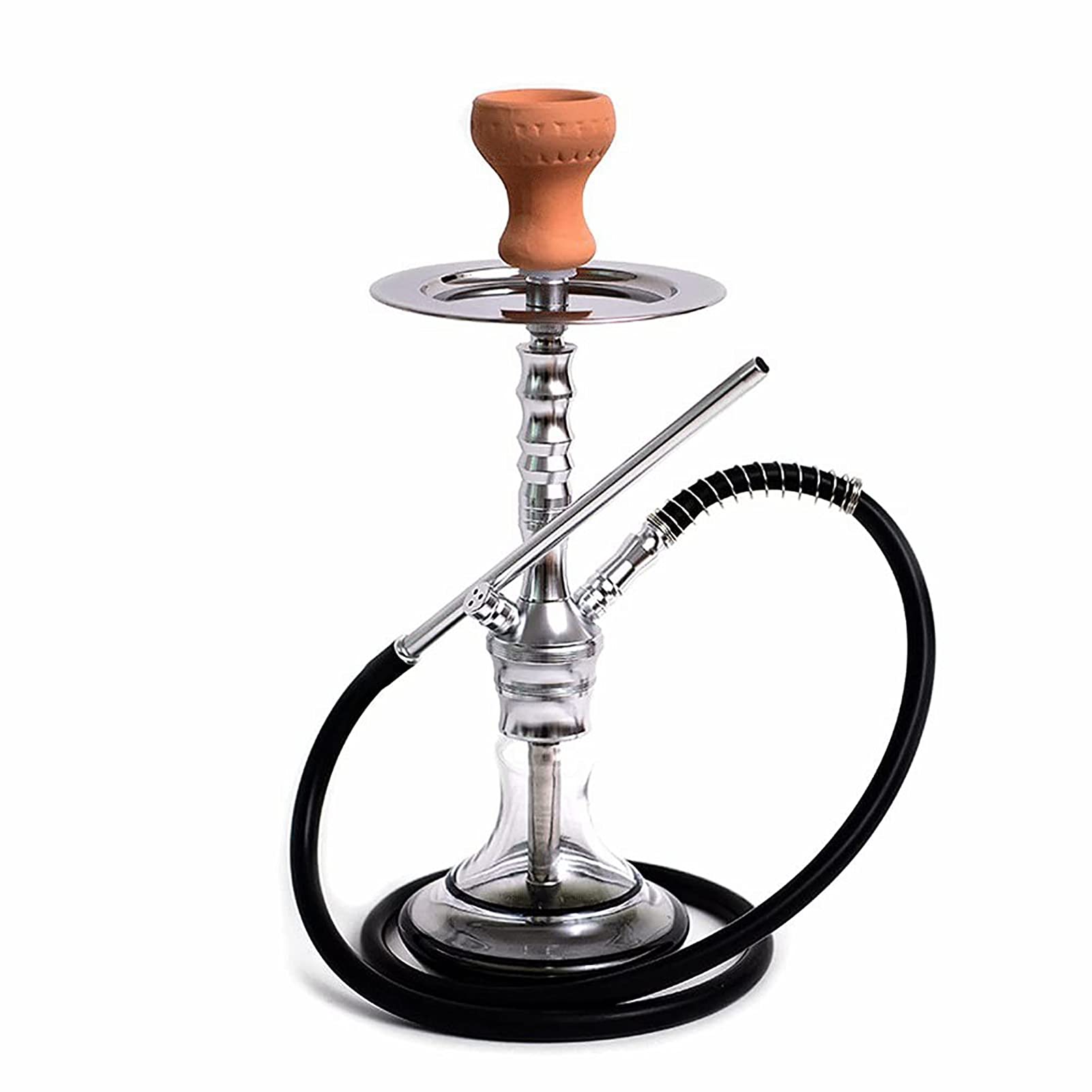 Brownah De Tuyau, Accessoires De Narguilé Portable, Kit De Narguilé En Verre De Tuyau À Tuyau De 46 Cm, Pour Meilleure Narguilé De Shisha Fumage De Fumer