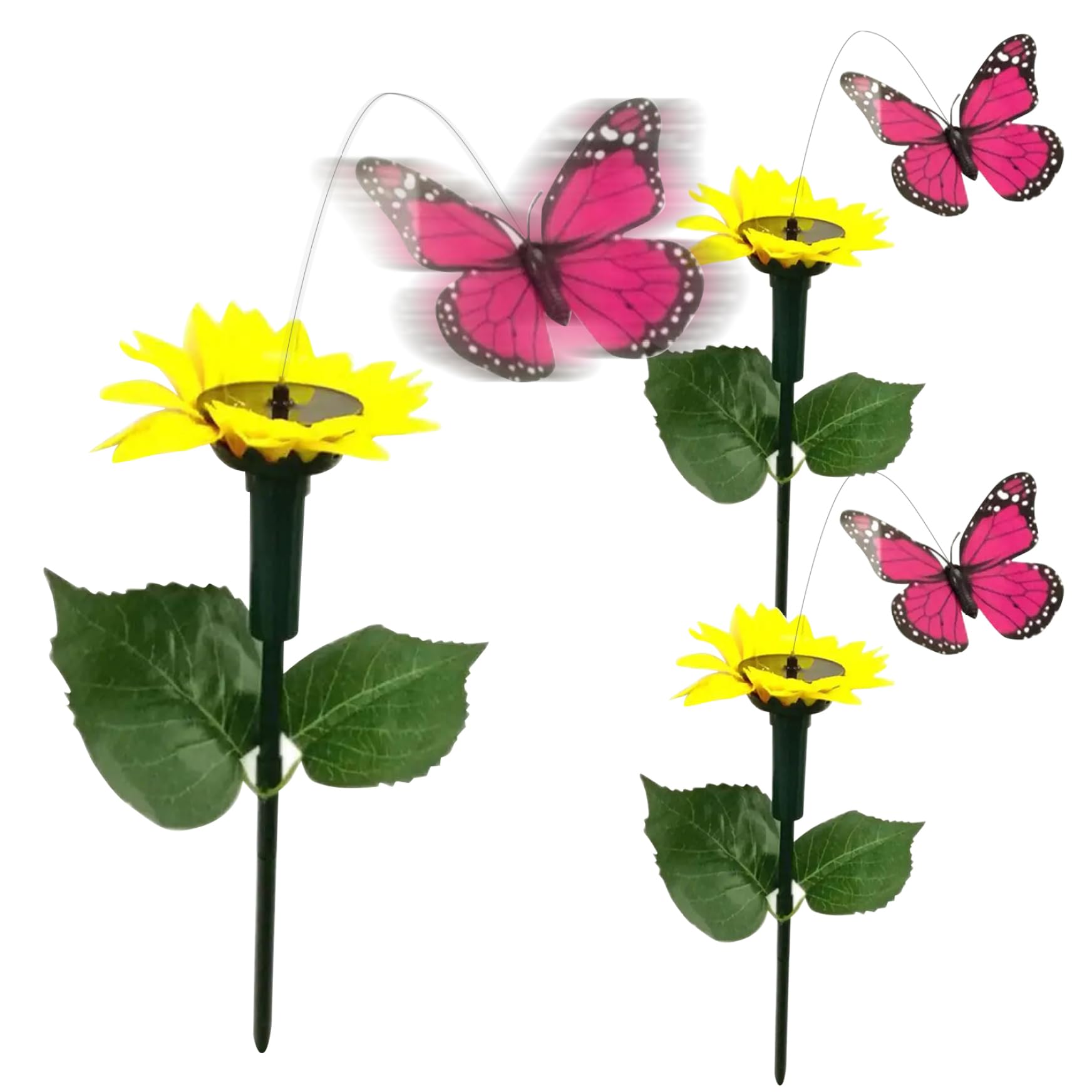 Fluttering Butterfly, 3PCS Solar Butterfly Garden Stake, Decorative Flying Waterproof Garden for Yard Walkways Lawn Patio, Solar