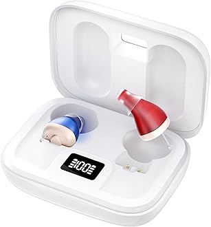 Rechargeable Hearing Aids for Seniors with 16-Channel Digital Chips Intelligent Noise Cancellation for Clear Sound Super-Mini Invisible Design Comfort Fit in Ear Canal & 7-Day Ultra Standby