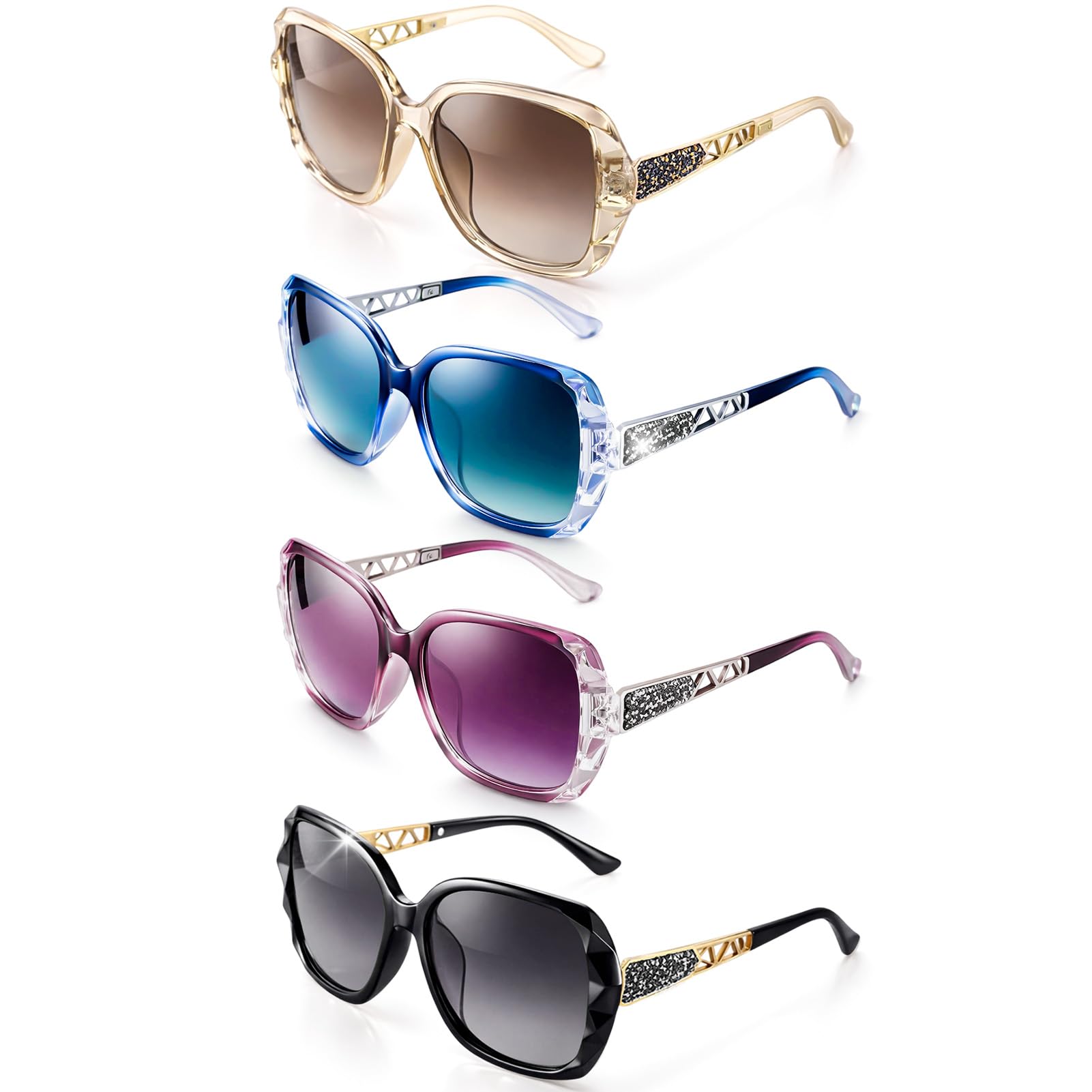 DragonflyDreams Women Large Sunglasses, UV 400 Glasses