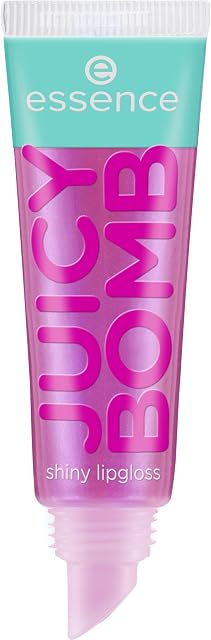 essence JUICY BOMB błyszczyk do ust, nr 105, wielokolorowy, błyszczący, promiennie świeży, połyskujący, wegański, bez alkoholu, bez parabenów, bez cząstek mikroplastiku, 1 opakowanie (10 ml)