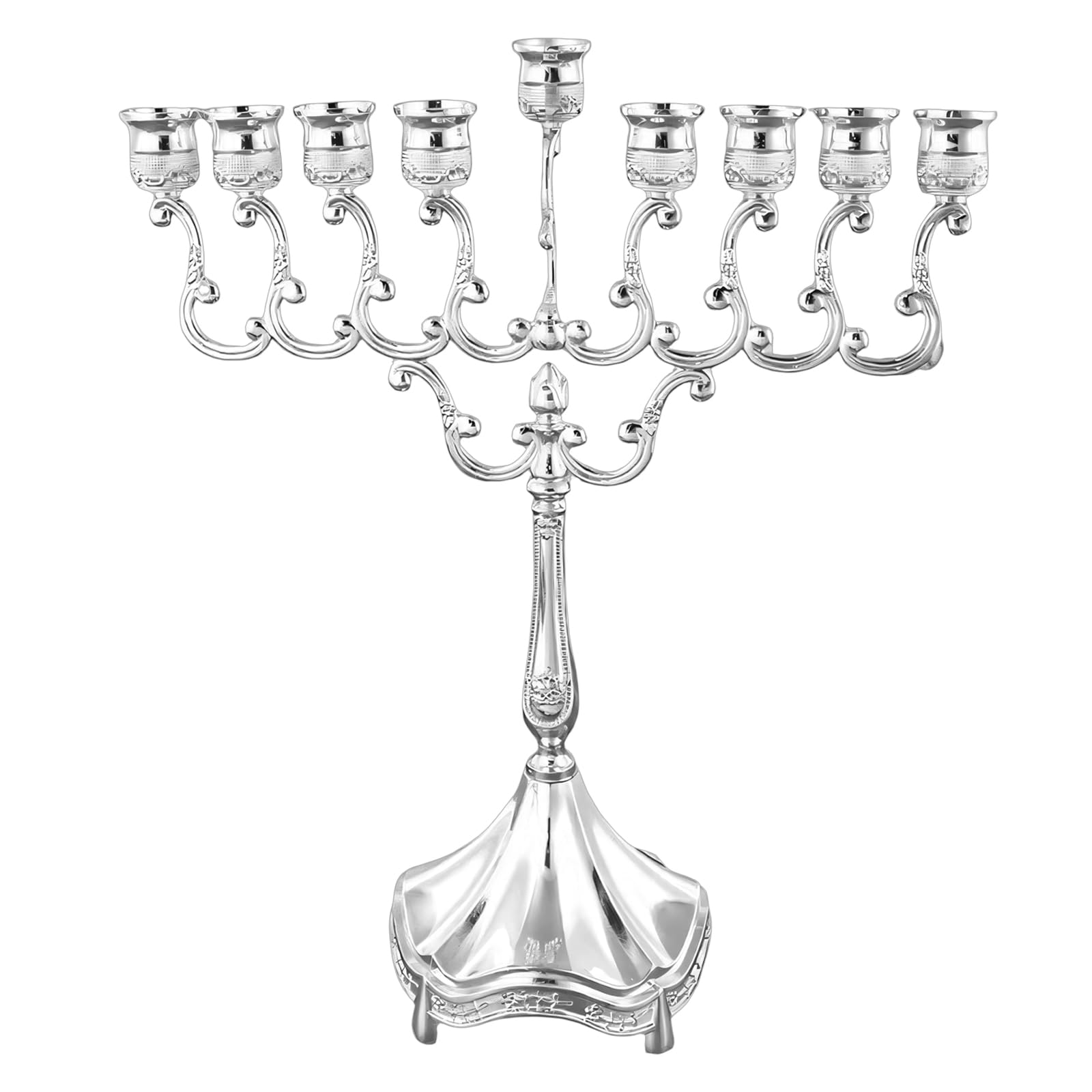 Classical Hanukkah Menorahs Holders Metal Candleholder 9 Branch Candelabra for Table Centerpieces Hanukkah Candleholder Stand