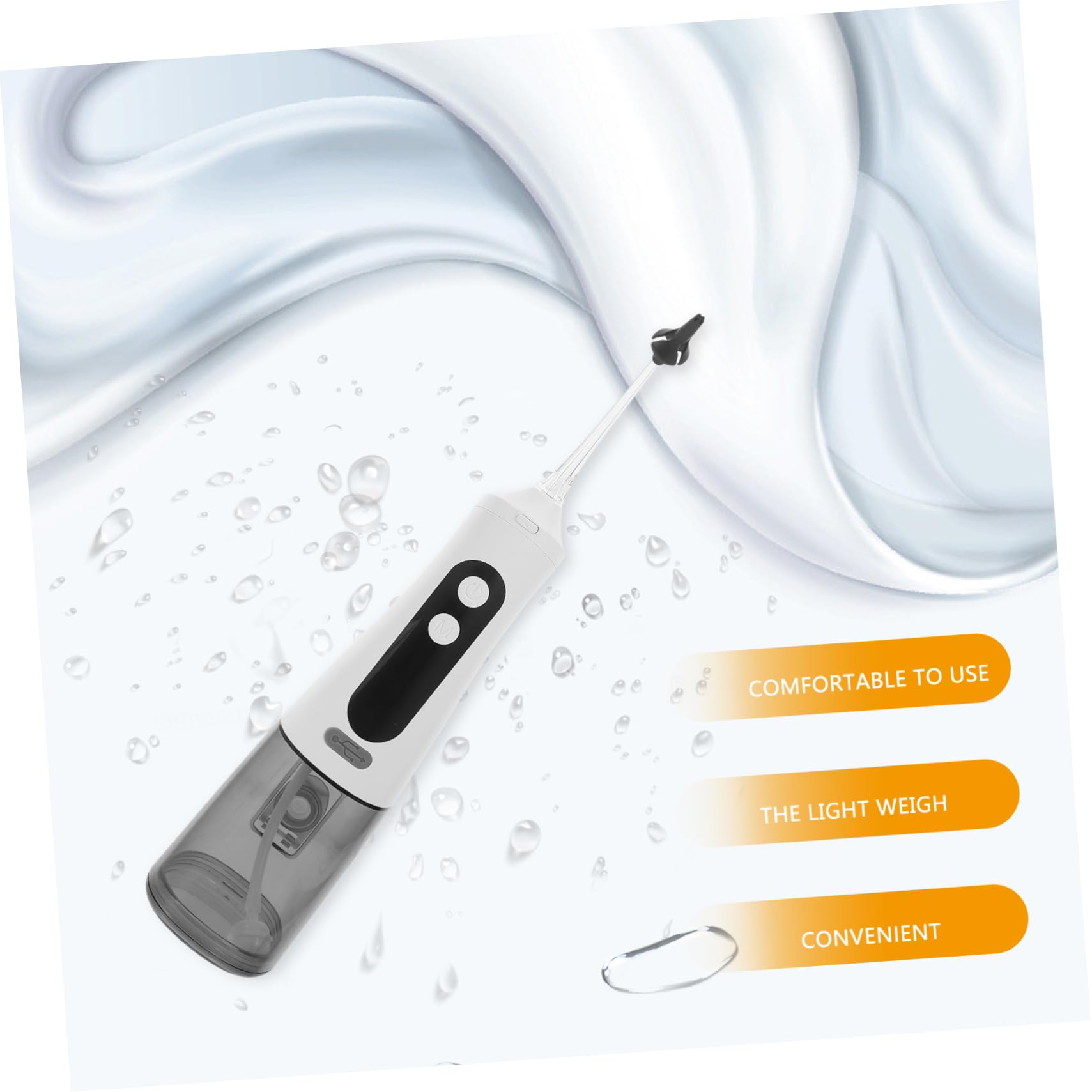 Ipetboom Irrigateur Auriculaire Électrique Ipx7 350ml, Dispositif de Lavage D'oreilles en Plastique Blanc, Facile à Utiliser pour Voyage et Salon