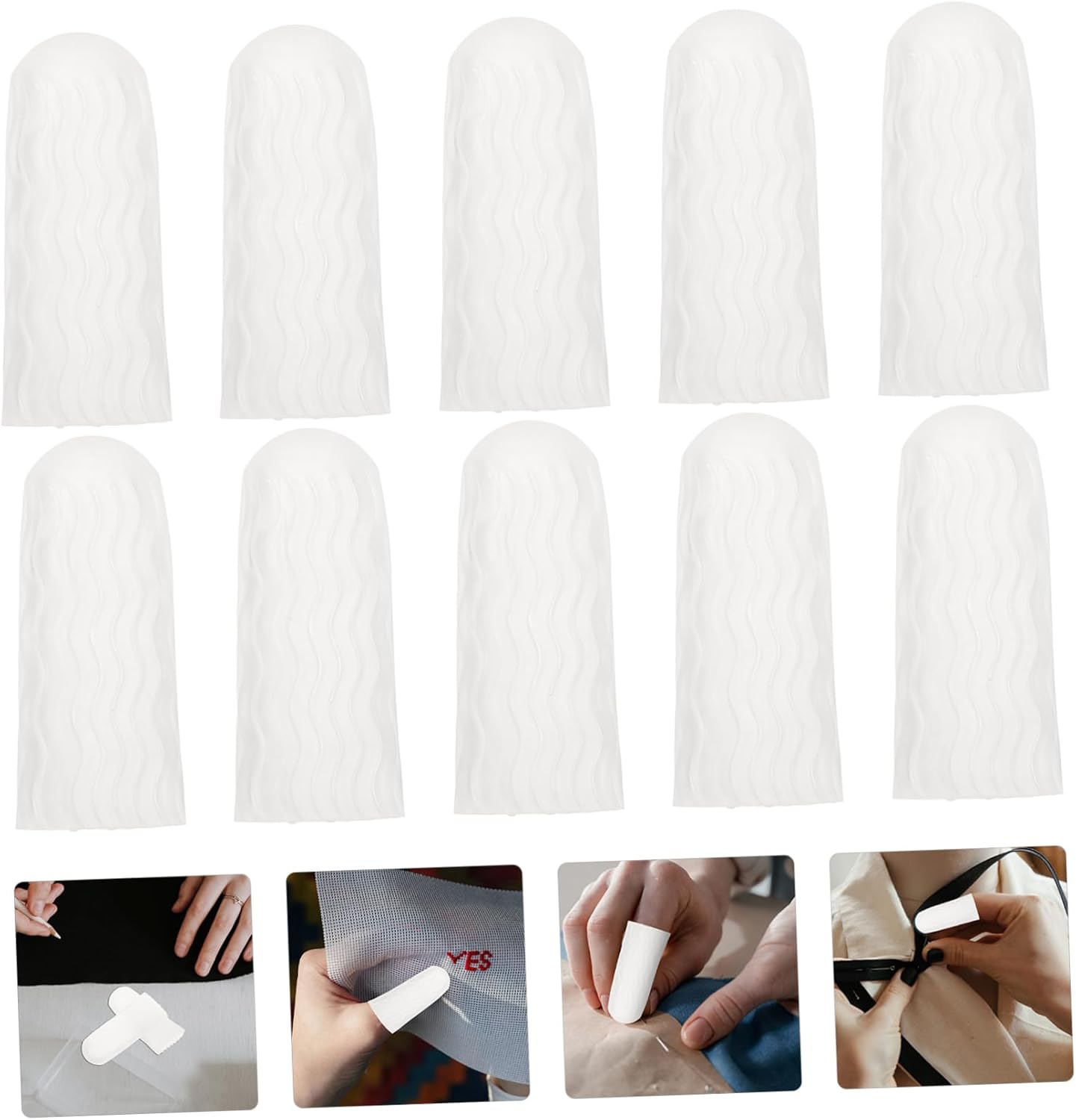 40pcs Silicone Finger Covers Soft Protective Sleeves for Cracked Fingers Fit for Daily Use and Sports Transparent Water and Portable Protectors