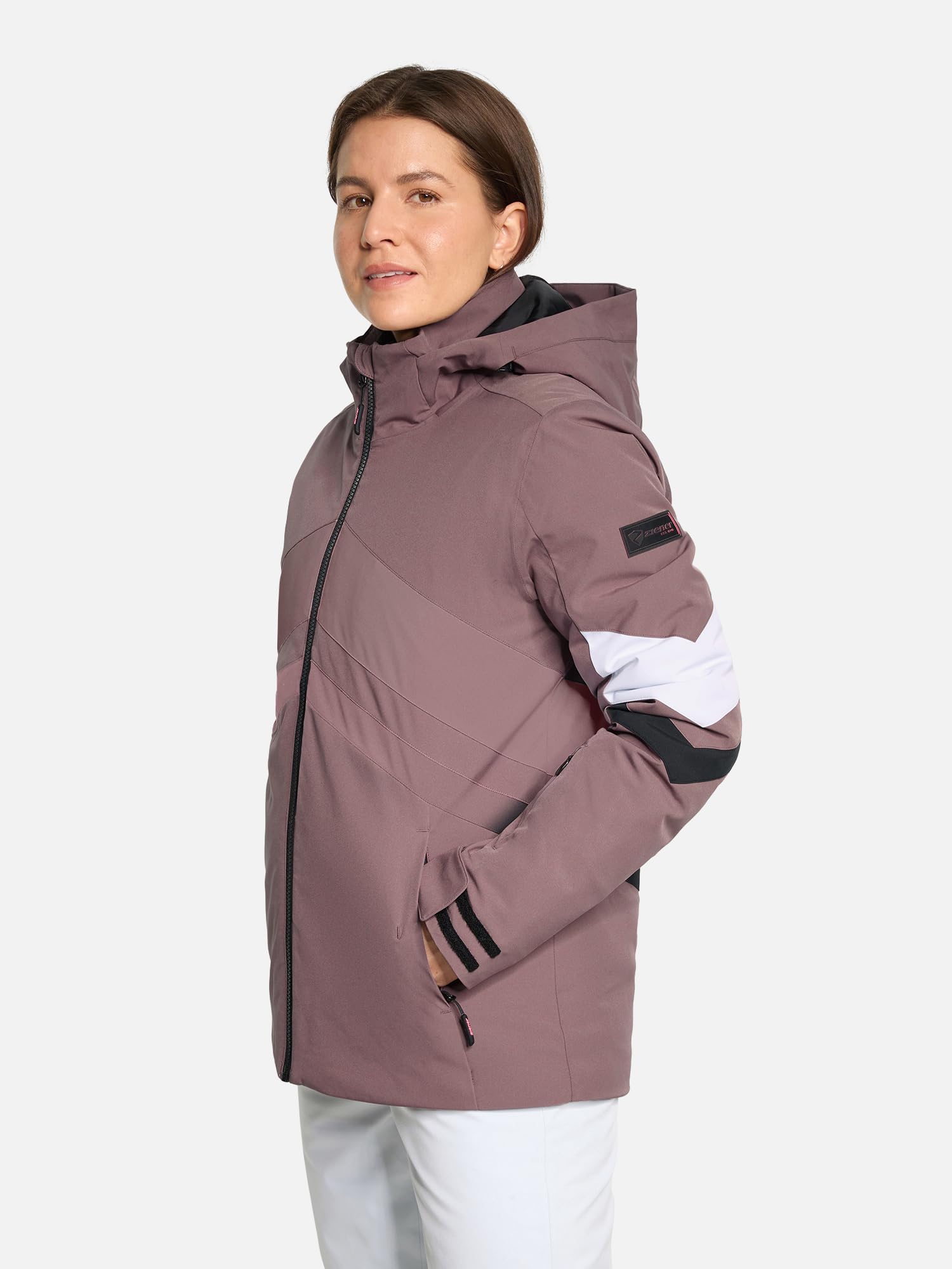 Ziener TARAINA-Z damska kurtka narciarska/snowboardowa | oddychająca, wodoszczelna, dusty violet, 38