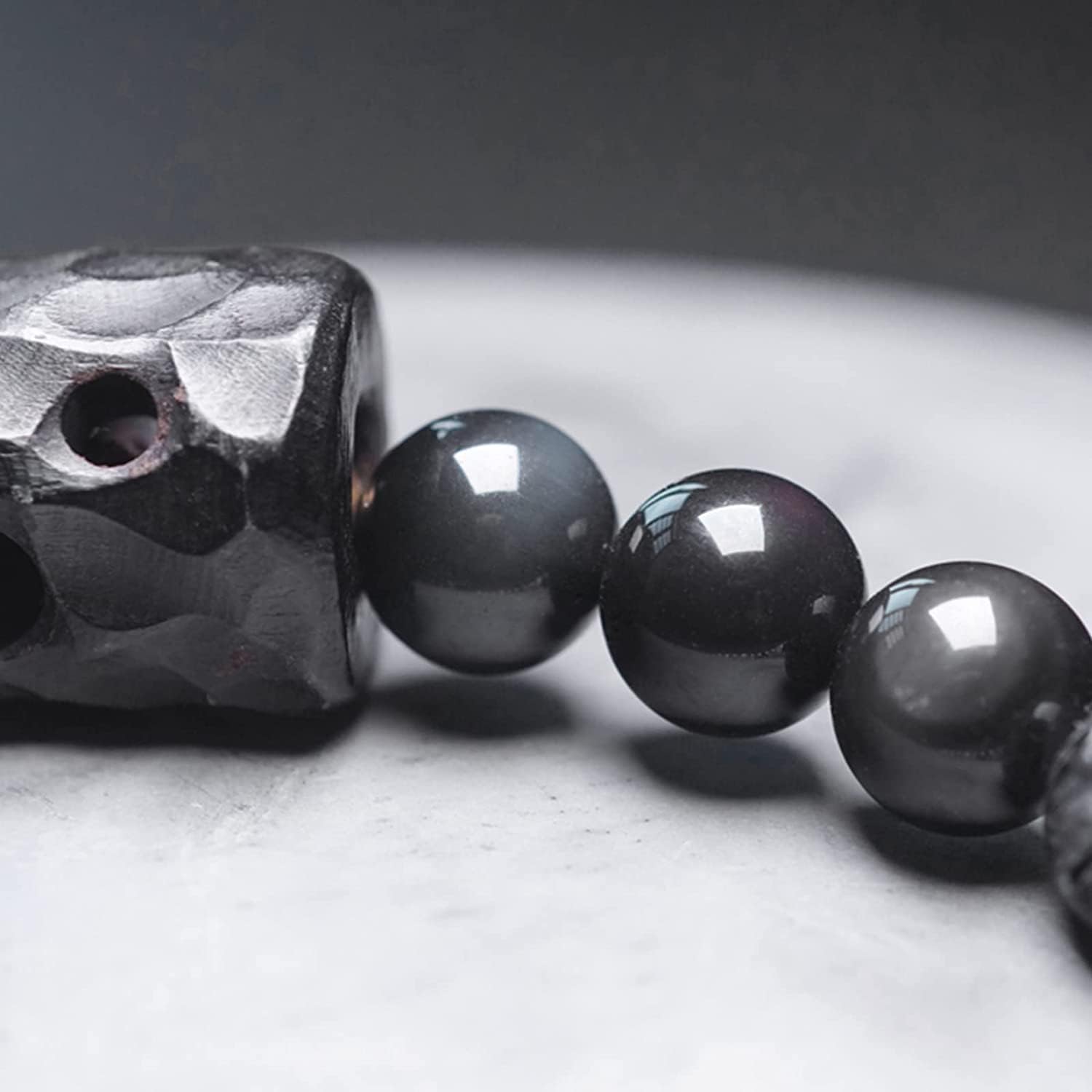 Koraliki modlitewne, Bransoletki z koralików, Bransoletka z naturalnych kryształów 8 mm, Bransoletka z koralików z półszlachetnych kamieni, Koraliki modlitewne Mala Cuff Wrap Jewelry(16 yard)