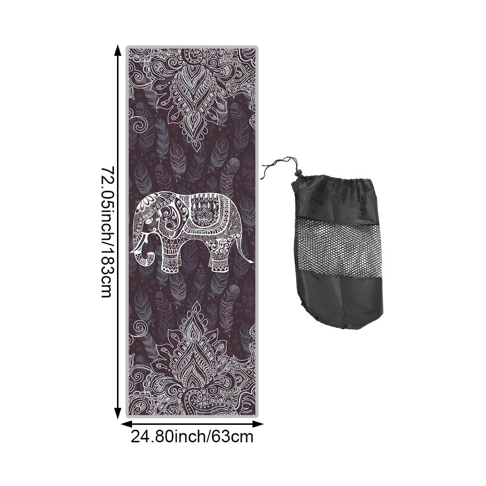 Yoga Towel, Non Slip Hot Yoga Mat Yoga Blanket Printing Pattern Quick