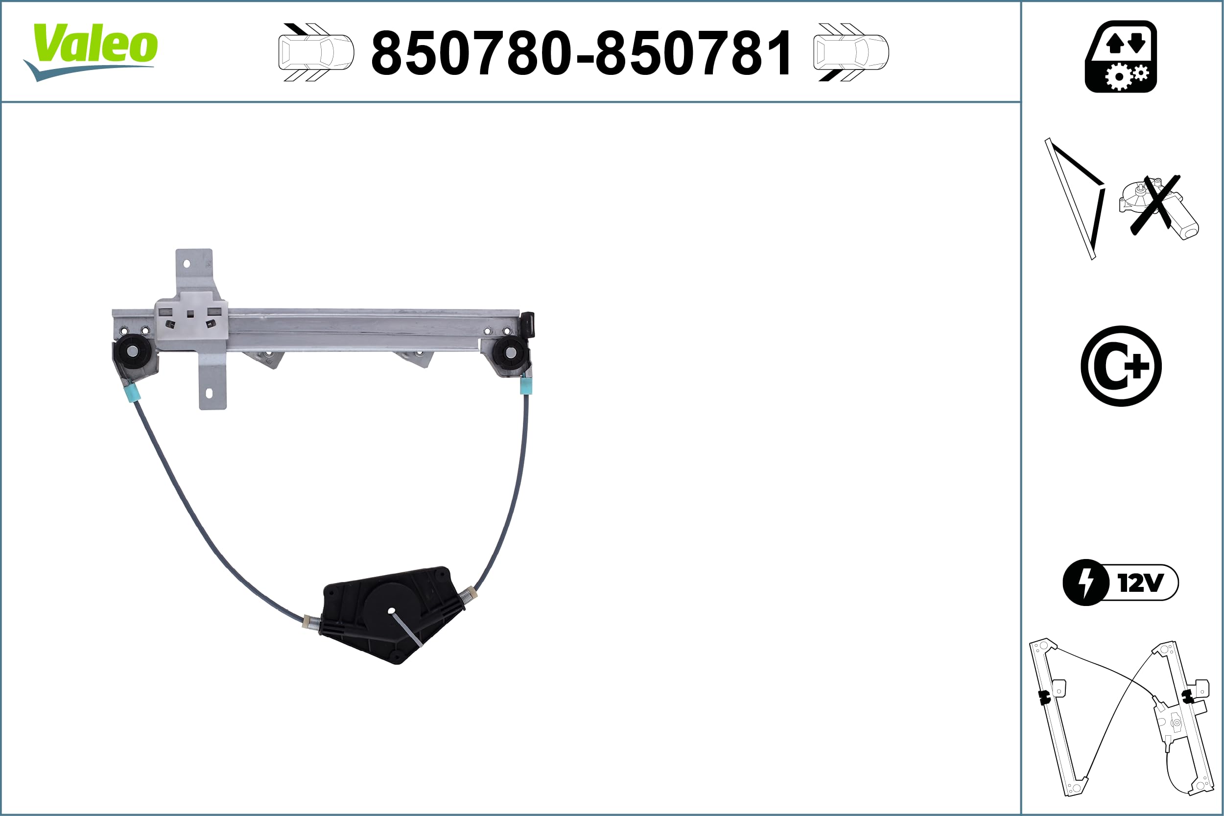 Valeo 850780 uchwyty do nawijania okien