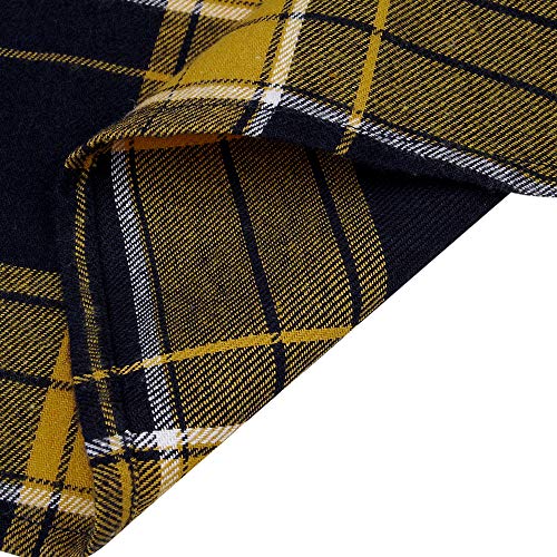 Image of Alimens & Gentle Men's Button Down Regular Fit Long Sleeve Plaid Flannel Casual Shirts