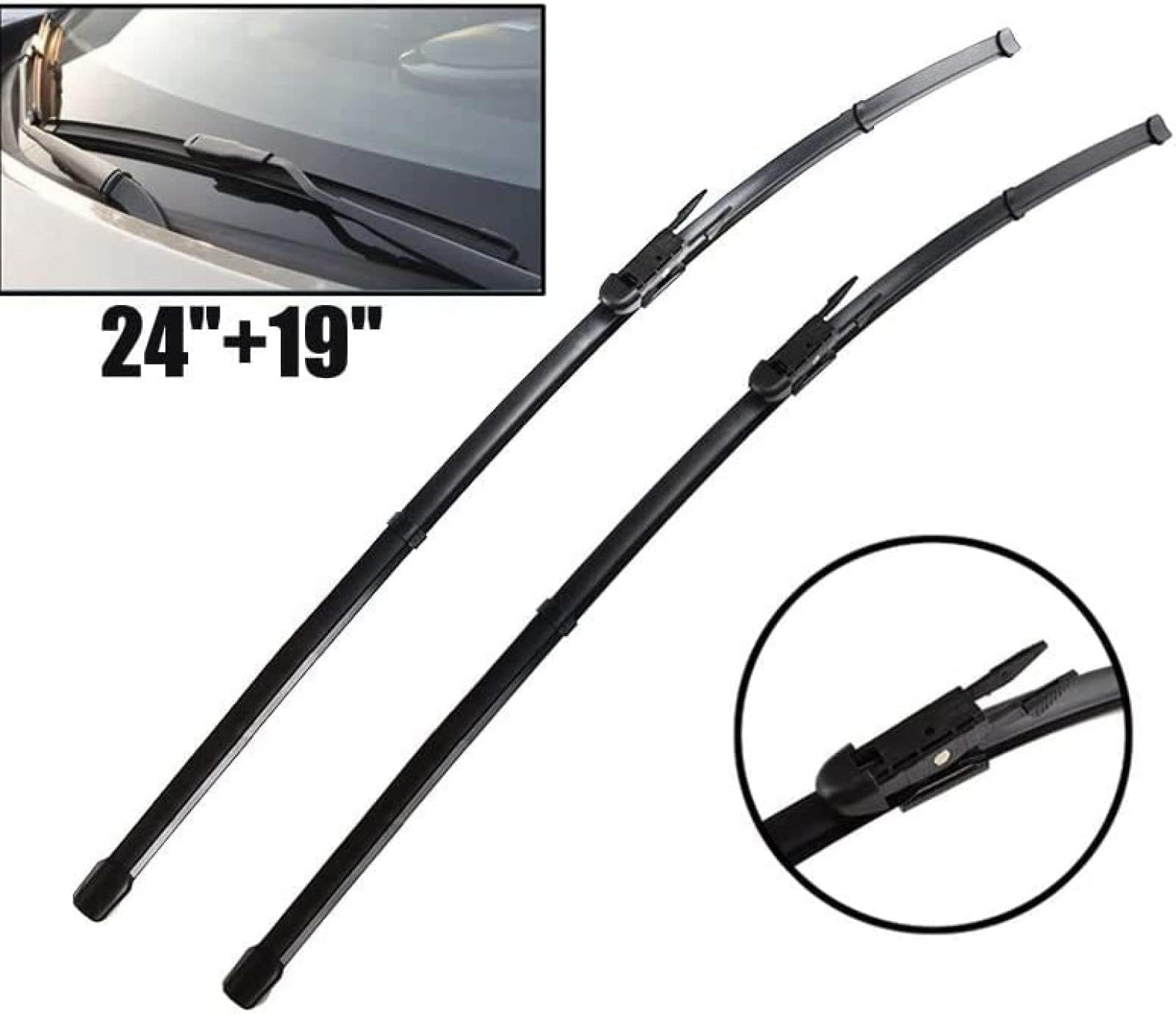 TUBIC Tergicristallo Parabrezza per BMW 3 Series E90 E91 F30 F31 F34 F35 F80 24 "+19",Auto Anteriore e Posteriore Tergicristalli per Parabrezza Ricambio Accessori