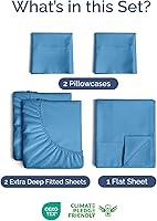 Vista 289 de Extra Deep Pocket Split King Sheets - 5 Piece Breathable & Cooling Bed Sheets - Hotel Luxury Bed Sheet Set - Soft, Wrinkle Free & Comfy - Easily