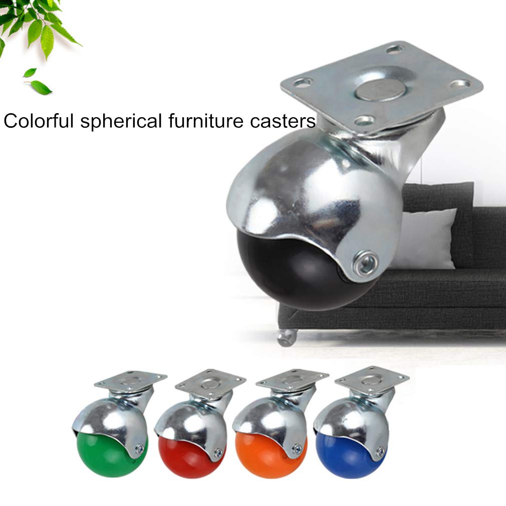 4er Set Möbelrollen Mit Bremse - 50mm Nylon Kugelrollen M8/M10 Für Stühle & Möbel