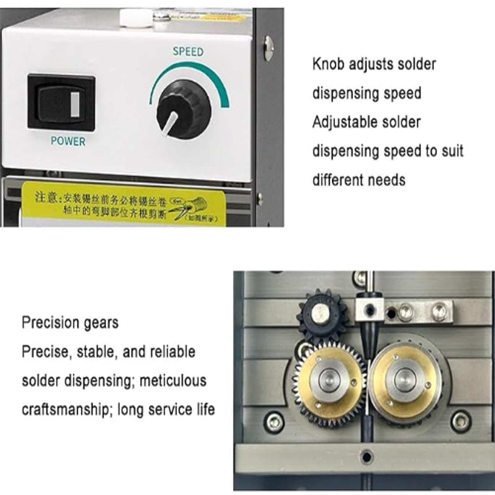 Dispositivo dispensador automático de soldadura con velocidad ajustable y mecanismo de pie para alambre de 1,0 mm, herramienta de carrete de alambre de soldadura eficiente e inteligente