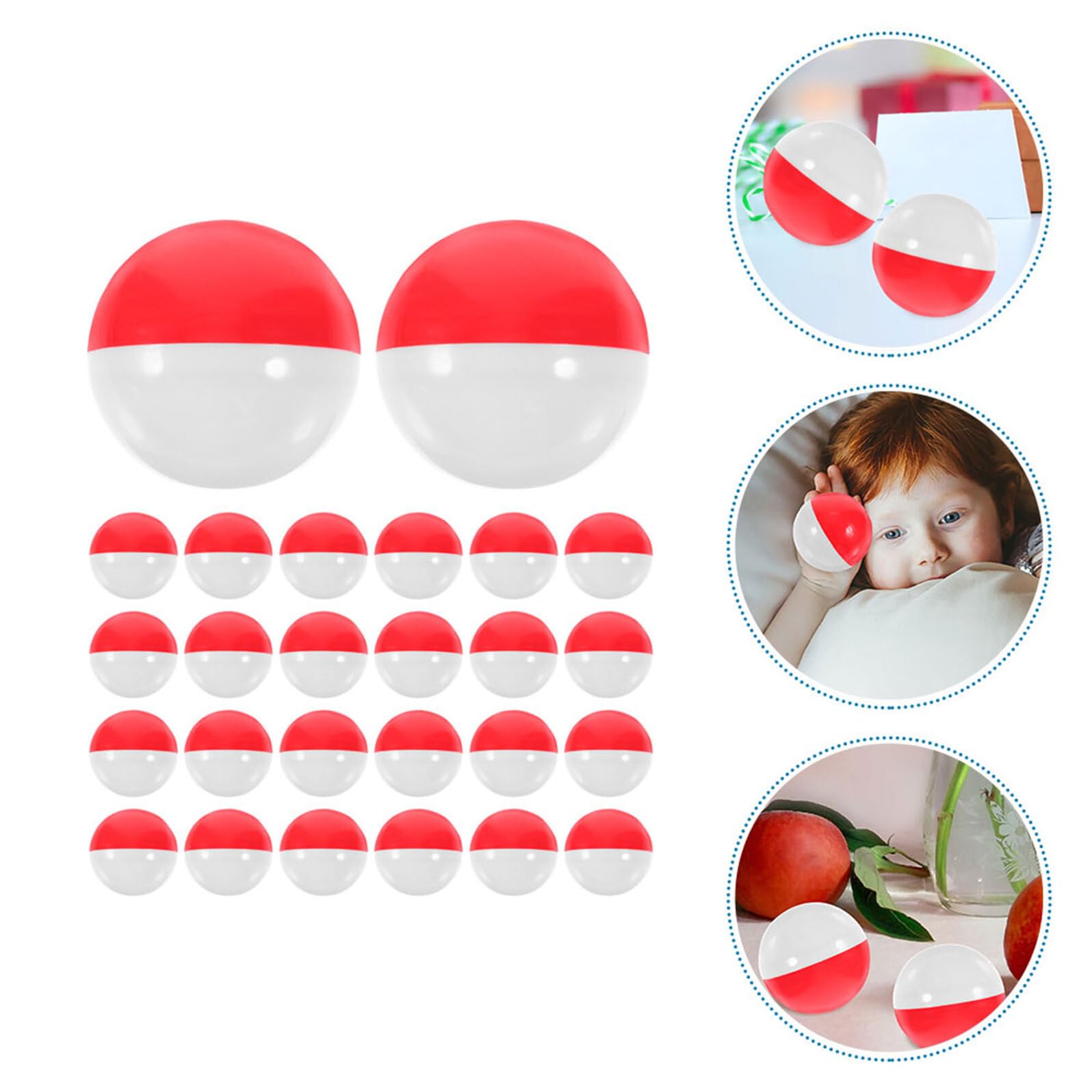 Amosfun Lot De 50 Boules Vides Remplissables 7.5 Cm Capsules Plastique Rondes Pour Distributeur Automatique Balle Loterie Emballage Cadeau DéCor FêTe Anniversaire Mariage