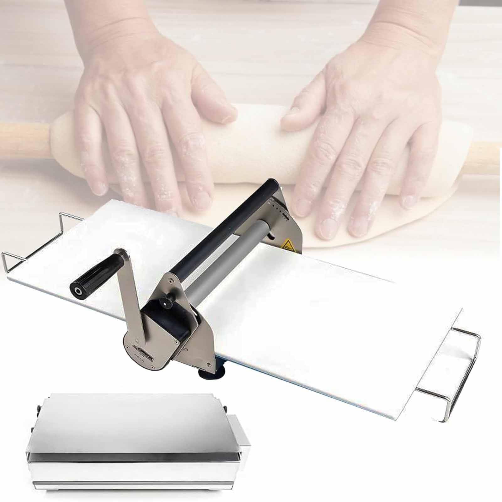 Rouleau à pâtisserie en acier inoxydable, épaisseur réglable 0,5-27 mm, planche 100 x 39 cm, idéal pour pâtisserie, pizzas, croissants, professionnel