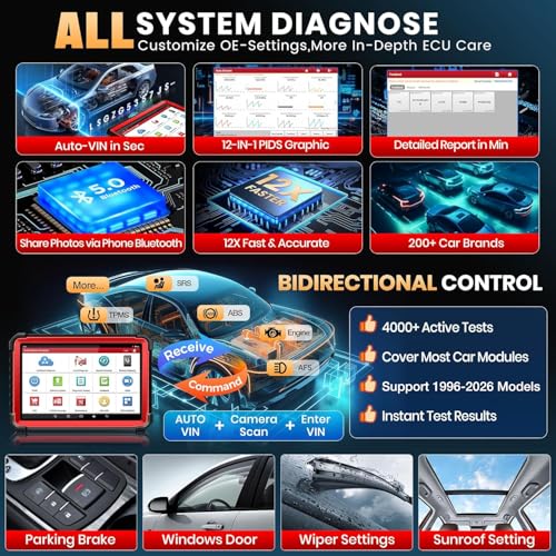 Launch X431 PRO3S+ V5.0,2026 Upgrade All-in-One Bidirectional Scan Tool,HD Trucks Scan,Topology Map,ECU Code,55+ Service,Full System,CANFD&DOIP,DBSCar VII VCI 2-Year Update by LAUNCH - Image 3