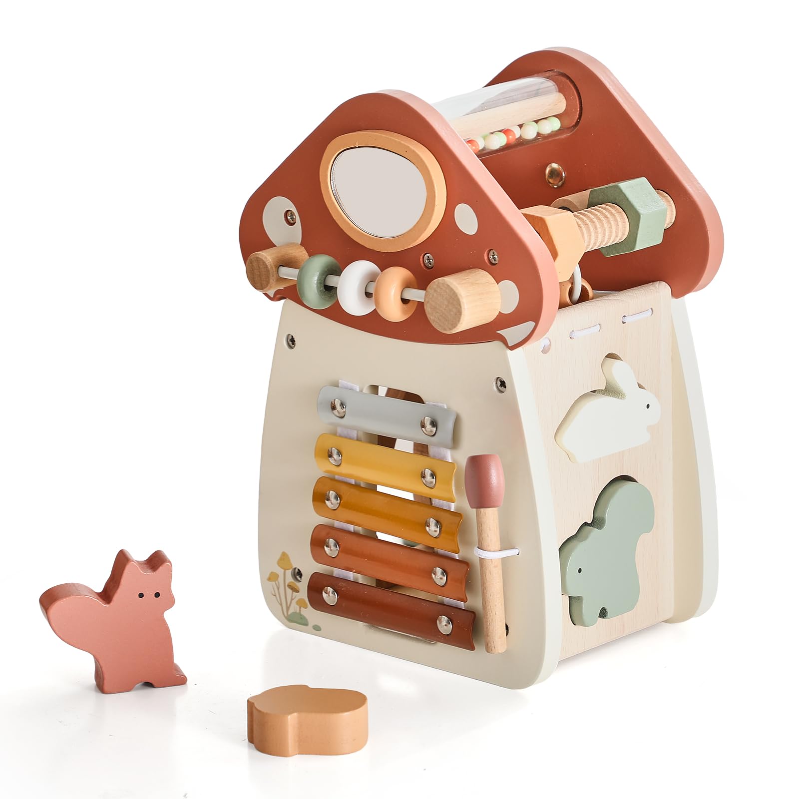 cube activités bois montessori bébé 6