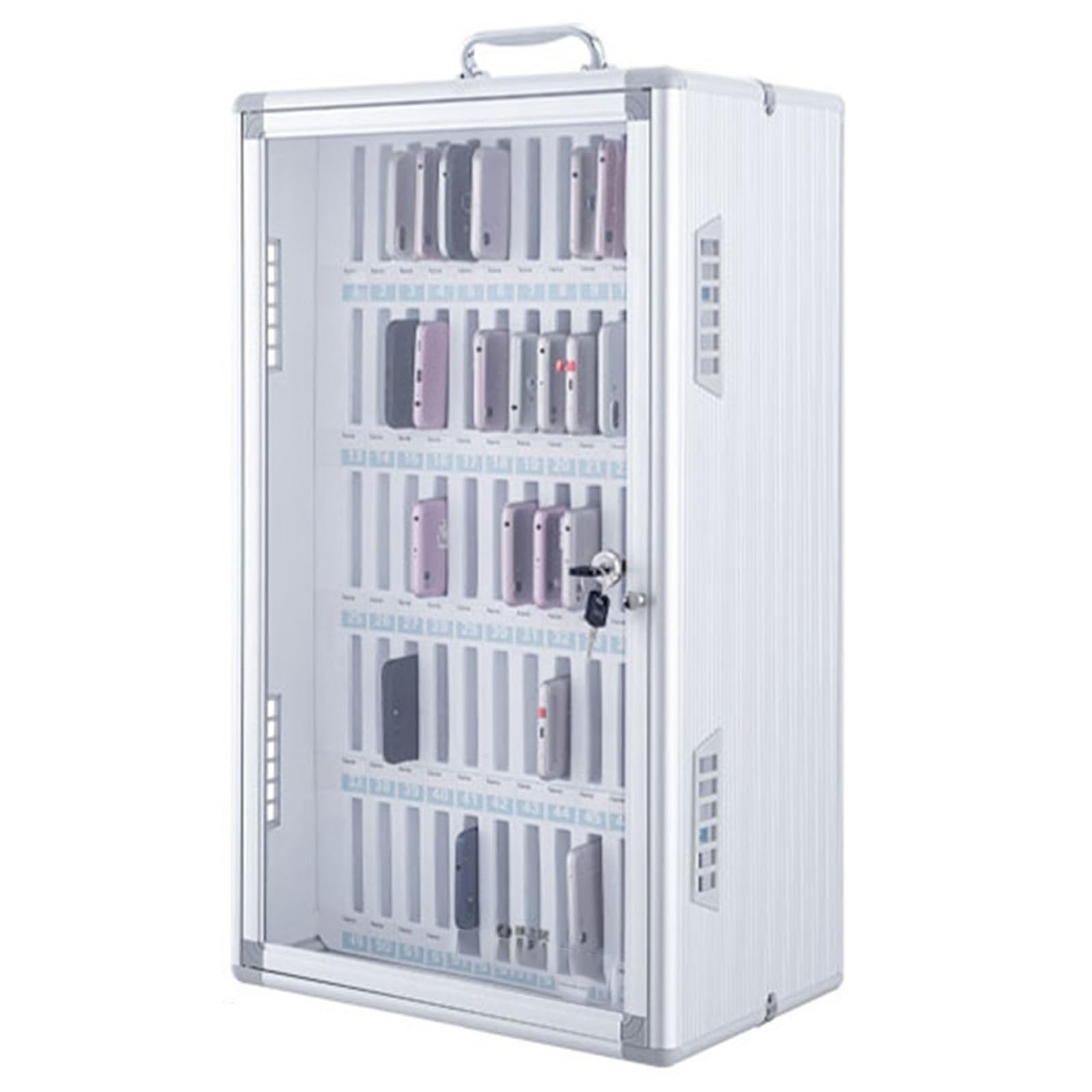 Caja de teléfono segura montada en la pared con cerradura para exámenes 1260 Capaci, ideal para uso escolar y estudiante.