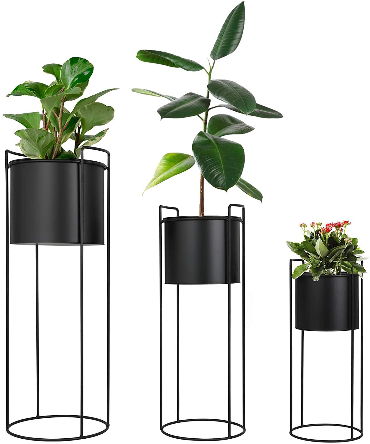 Ezzu Crafts Set of 3 Metal Plant Stand, Garden Planter Holder Sturdy Flower Pot Rack Indoor Display Shelving for Patio Garden, Balcony and Bedroom color black, 3 piece (B08Y7QQZQS) Amazon Price History, Amazon Price Tracker