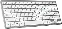 Teclado Sem Fio Bluetooth Ultrafino Padrão ABNT2 com Tecla "Ç" para Tablet, Celular, Notebook, Android, PC, Smart TV - Cinza Metalizado