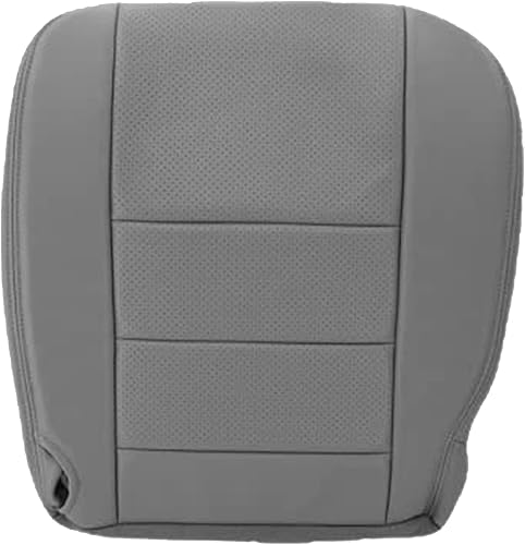 2002 2003 Ford F250 F350 Lariat Crew Cab Funda de asiento de cuero genuino de repuesto, con insertos perforados (parte inferior del conductor, Flint