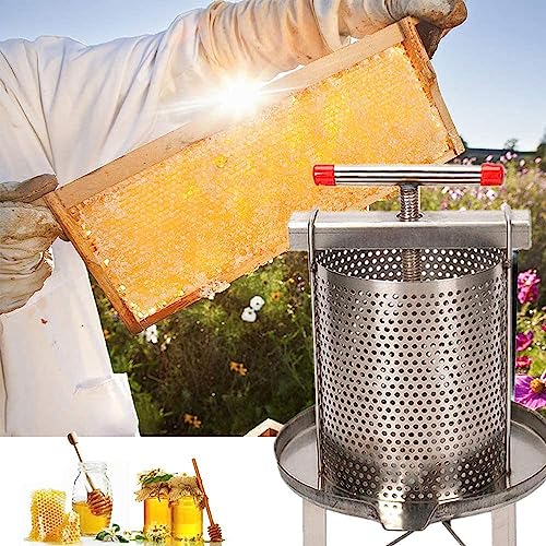 Honigextraktorpresse, Edelstahl Honigsieb für Bienenzucht, Manuelle Honigpresse und Spinner für Landwirtschaftsbedarf