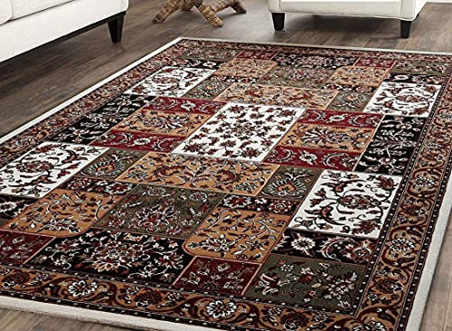 Kashmiri Silk Traditional Design Rectangular Carpet for Living Ro...