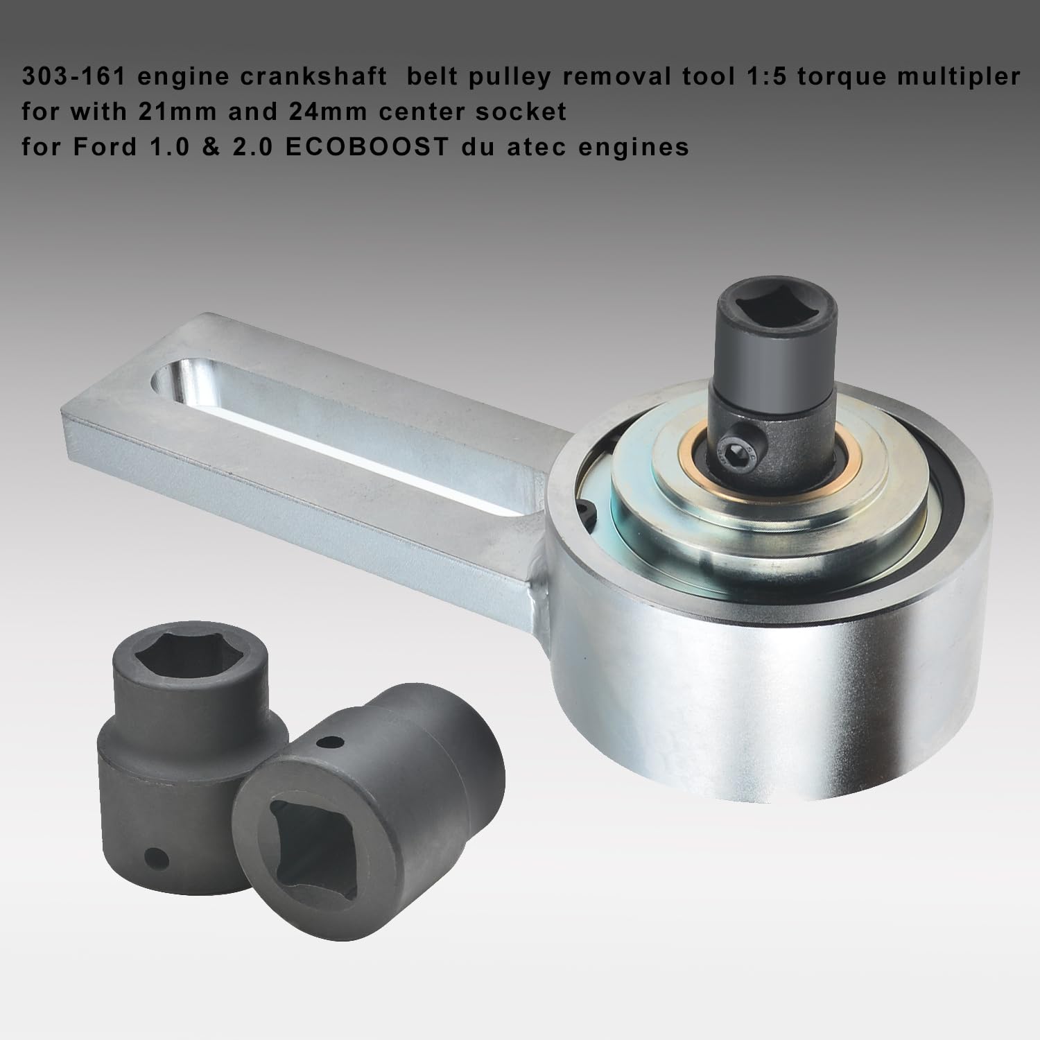 Strumento moltiplicatore di coppia 303-1611 compatibile con Ford 1.0T ECOBOOST motore strumento di rimozione puleggia albero motore 303-1611-01 e 303-1611-02, kit di regolazione puleggia