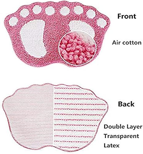 Vista 76 de MIFXIN Tapete de baño antideslizante con pies grandes, absorbente, para baño, inodoro, ducha, cocina, decoración del hogar (gris, 19 x 26 pulgadas)