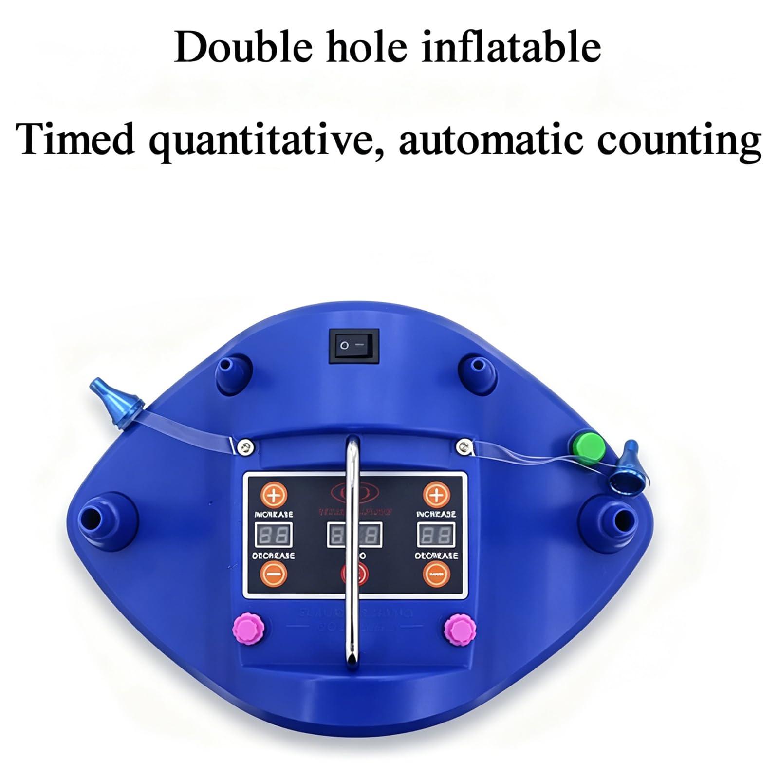 Pompa Elettrica di Precisione da 1200 W per Palloncini, Gonfiatore per Palloncini, con Timer Digitale, Regolazione del Tempo di Gonfiaggio A Doppio Foro E Dosaggio Quantitativo