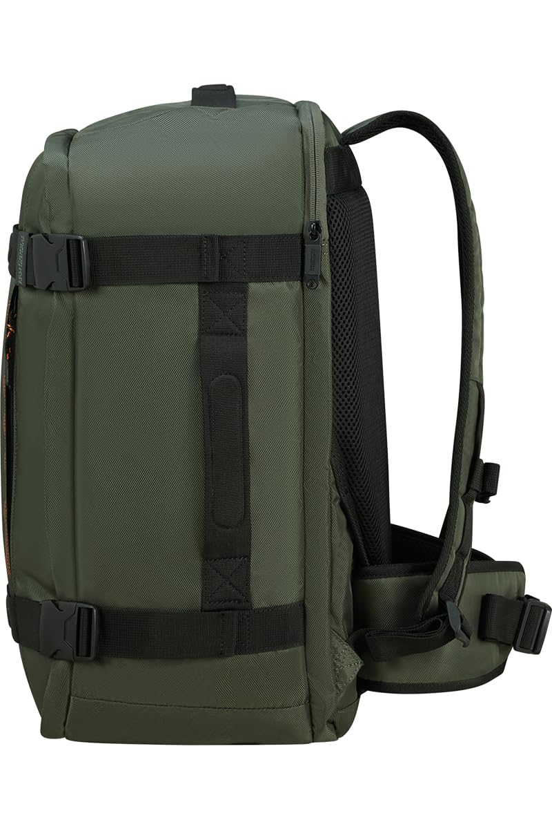American Tourister Urban Track - Ryanair Kabinentasche 25 x 20 x 40 cm, 24.5 L, 0.50 kg, Handgepäck, Flugzeug Rucksack S Underseater, Grün (Dark Khaki)