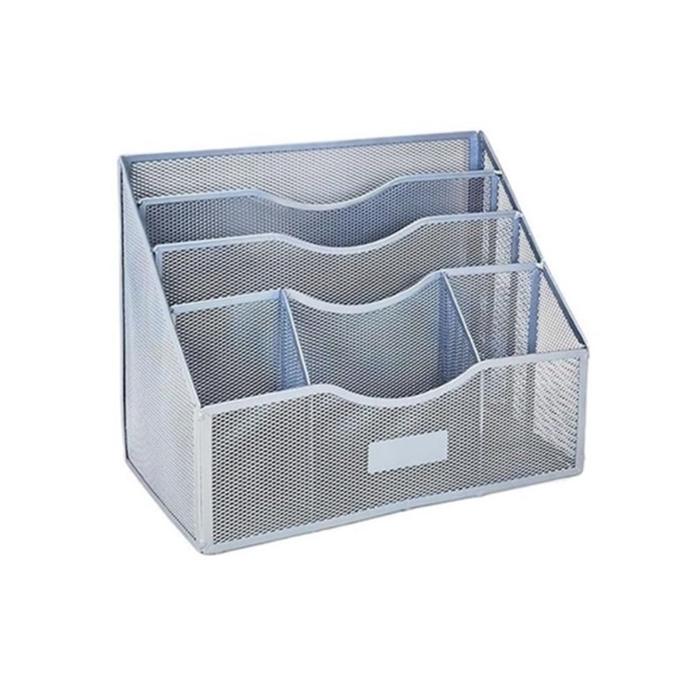 Portacartelle Organizzatore verticale for cartelle portadocumenti, raccoglitore for documenti cartacei e riviste(Silver)