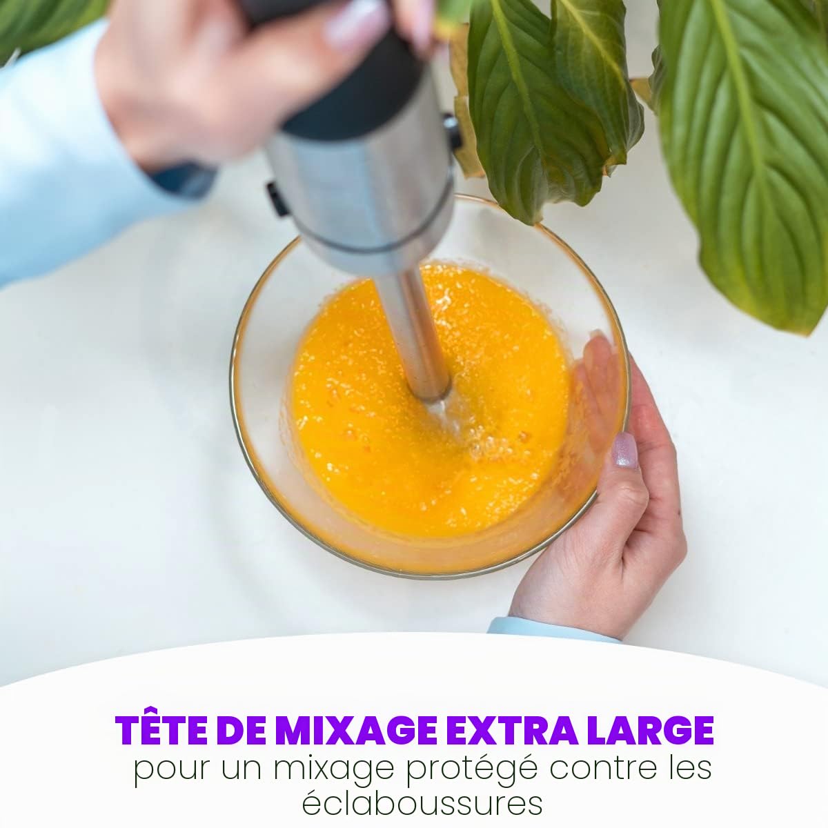 ProfiCook® Mixeur plongeant en acier inoxydable Vainqueur du test avec 1000 watts | | Bâton mixeur avec 4 lames | Acier inoxydable avec poignée ergonomique Soft-Touch | Mixeur PC SM 1094
