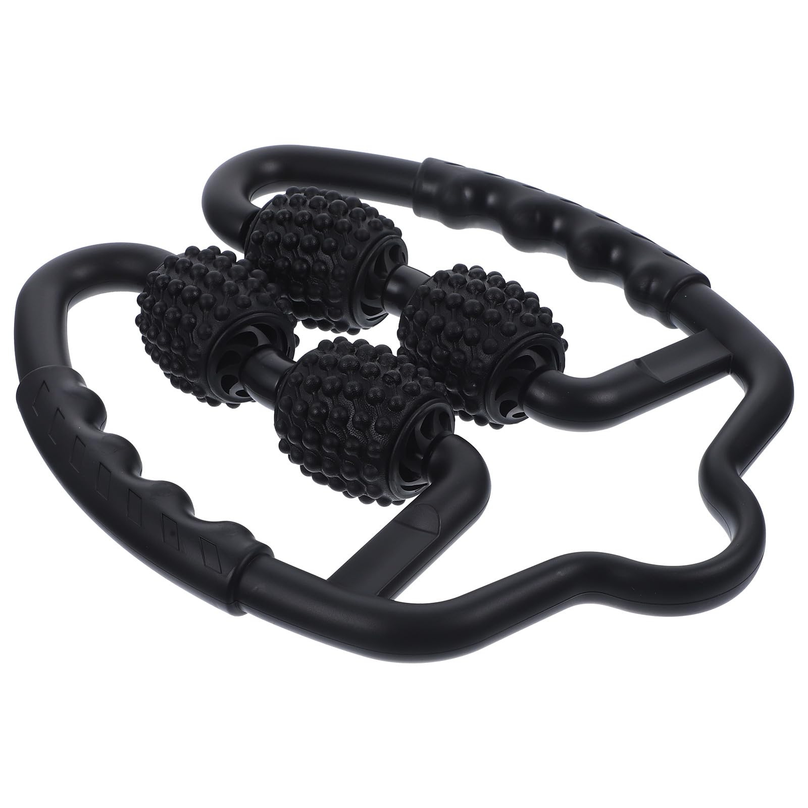 VILLCASE Rullo da Massaggio Muscolare Nero in Pp+eva per Rilassare Muscoli e Articolazioni, Massaggiatore Fitness Portatile per Automassaggio Gambe e Braccia