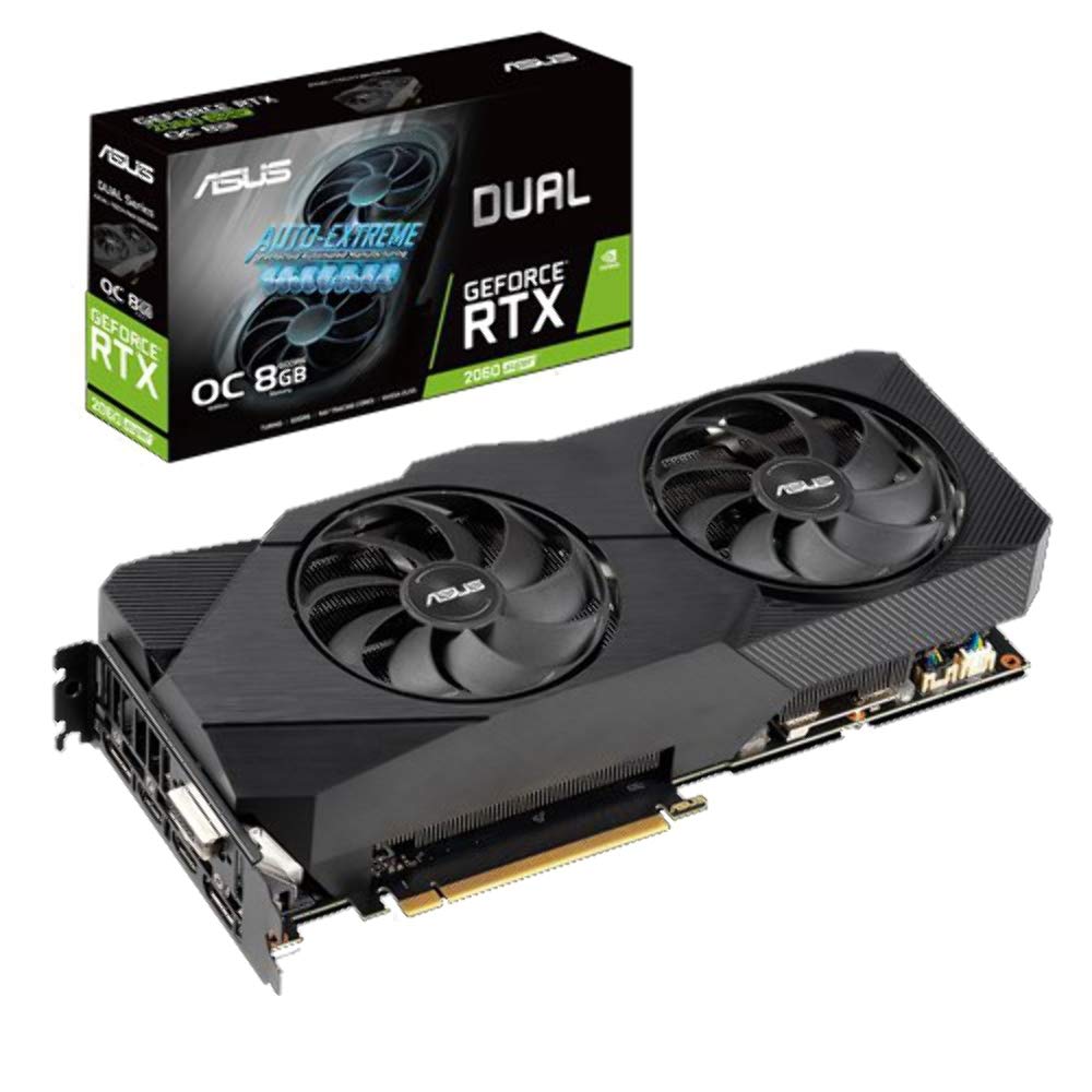 ASUS Nvidia GeForce RTX 2060S DUAL EVO OC 8G Super Gaming Grafikkarte (PCIe 3,0, 8GB DDR6 Speicher, HDMI, Displayport, USB Type-C, OC Edition)