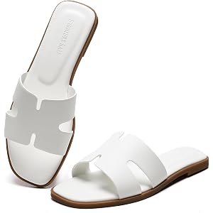 Stratuxx Kaze Women's Open Toe Flat Dress Slide Sandals