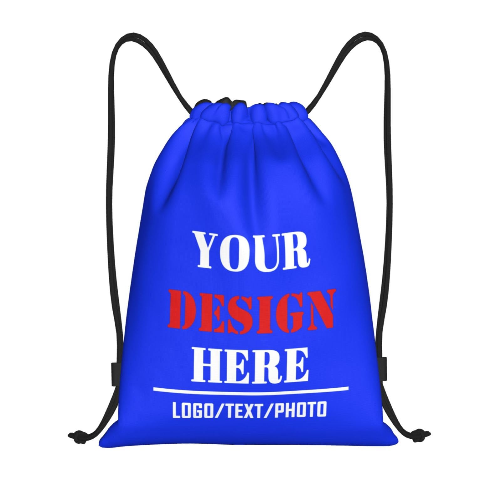 Tingwei Personalised Backpack in Bulk, custom Drawstring Bag for Men and Women, Waterproof Sports Bag with add Photo/Logo/Text, Swimming Bag for Children and Adults