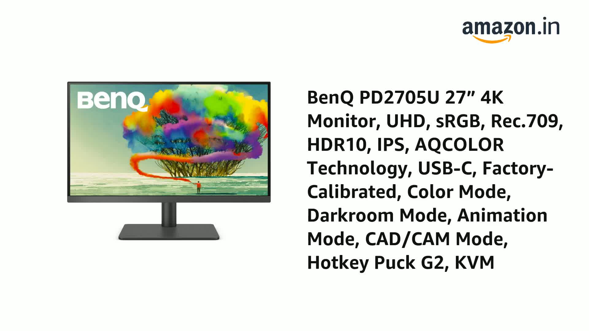 Amazon.in: Buy BenQ PD2705U 27
