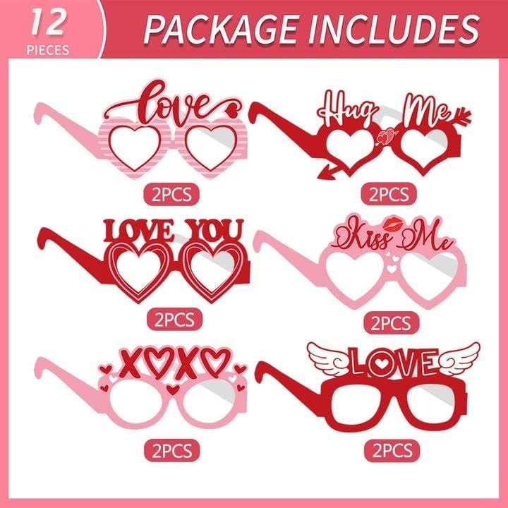 Miniatura 4 de 12 lentes para el día de San Valentín decoración para el día de San Valentín accesorios para cabina de fotos de fiesta accesorios de disfraz de