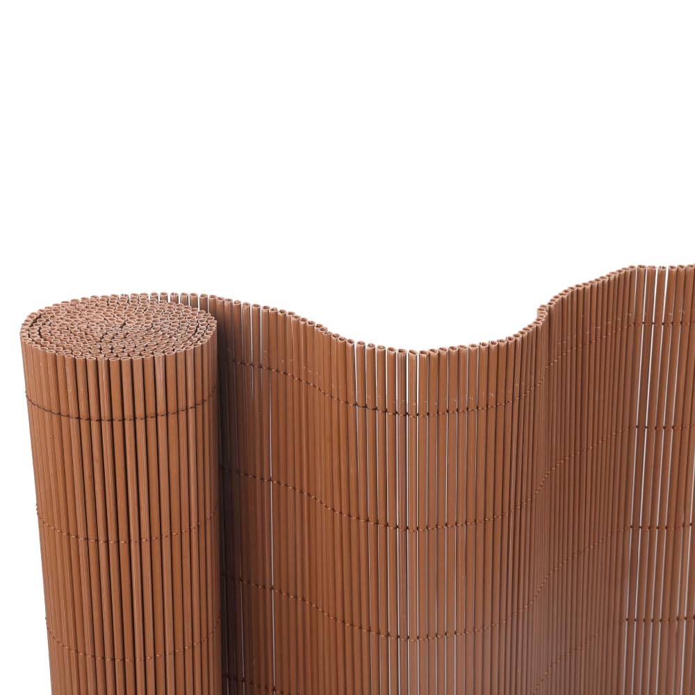BONERVA | Mimbre PVC | Color Marrón | Valla de decoración exterior para jardín y terraza | Ocultación Exterior (1,5x3 Metros)
