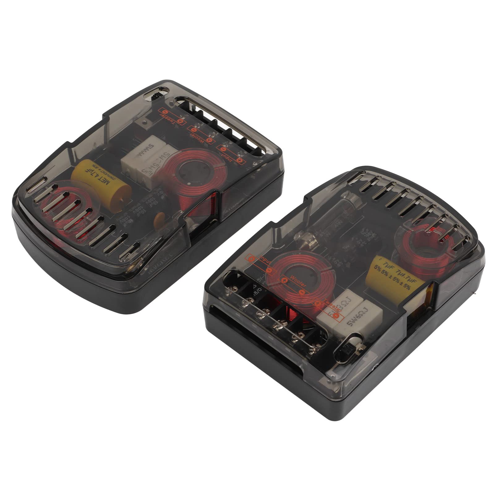 Car Audio Crossover, 2 Pezzi Car Audio Crossover 160W Divisore di Frequenza Universale per Altoparlanti Ad Alte Prestazioni 12V