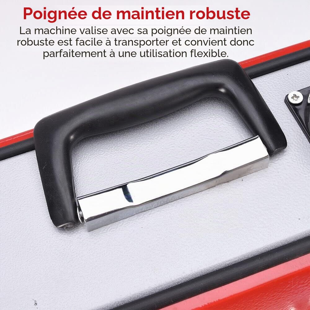 XIIW Furet Déboucheur Électrique 500W 450tr/min, Moteur Cuivre, 26 m Spirales Ø10/16mm (18,5m + 2,5m + 5m) - Machine de Débouchage des Canalisations Ø30-100mm - Évier, Douche, Lavabo, Drain, Égout | Original : 26 m (18,5+2,5+5). Moteur cuivre, châssis alu
