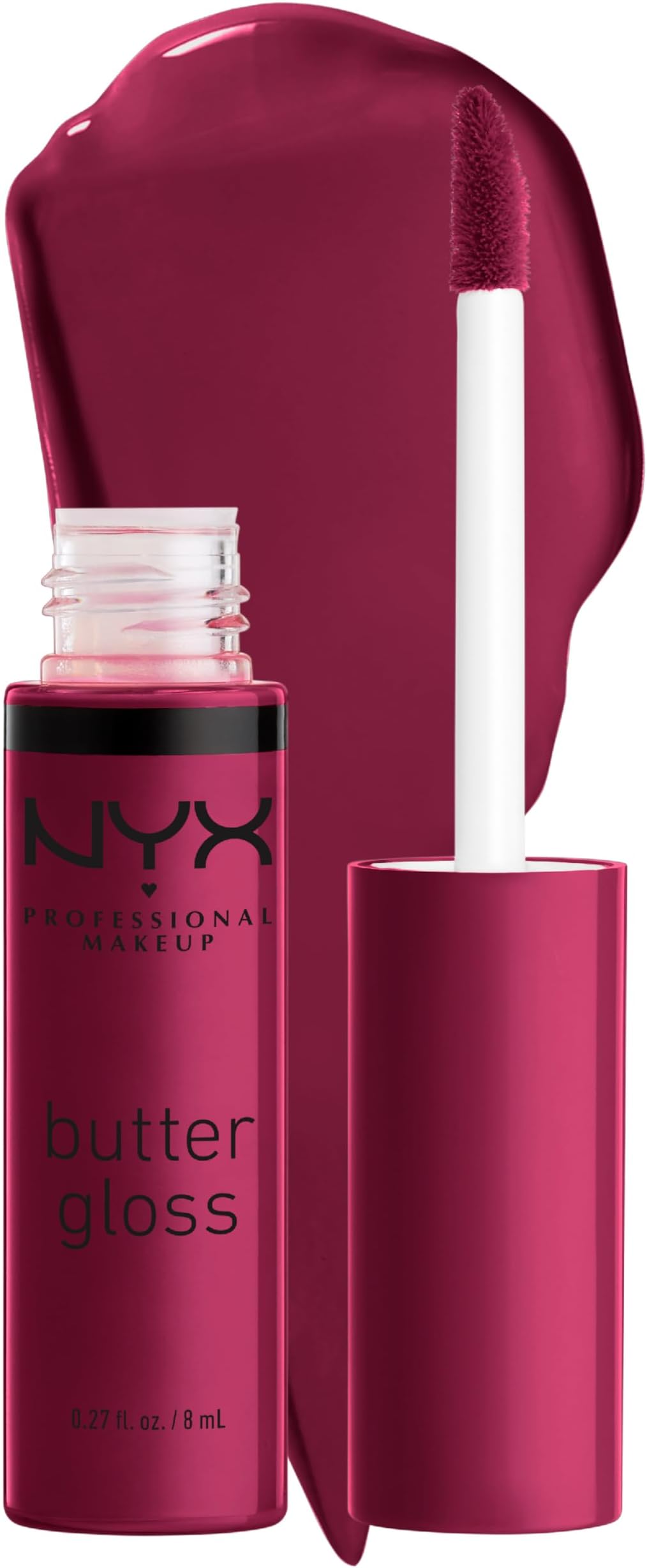 NYX PROFESSIONAL MAKEUP Butter Gloss, Non-Sticky Lip Gloss - Devil's Food Cake (Deep Plum)